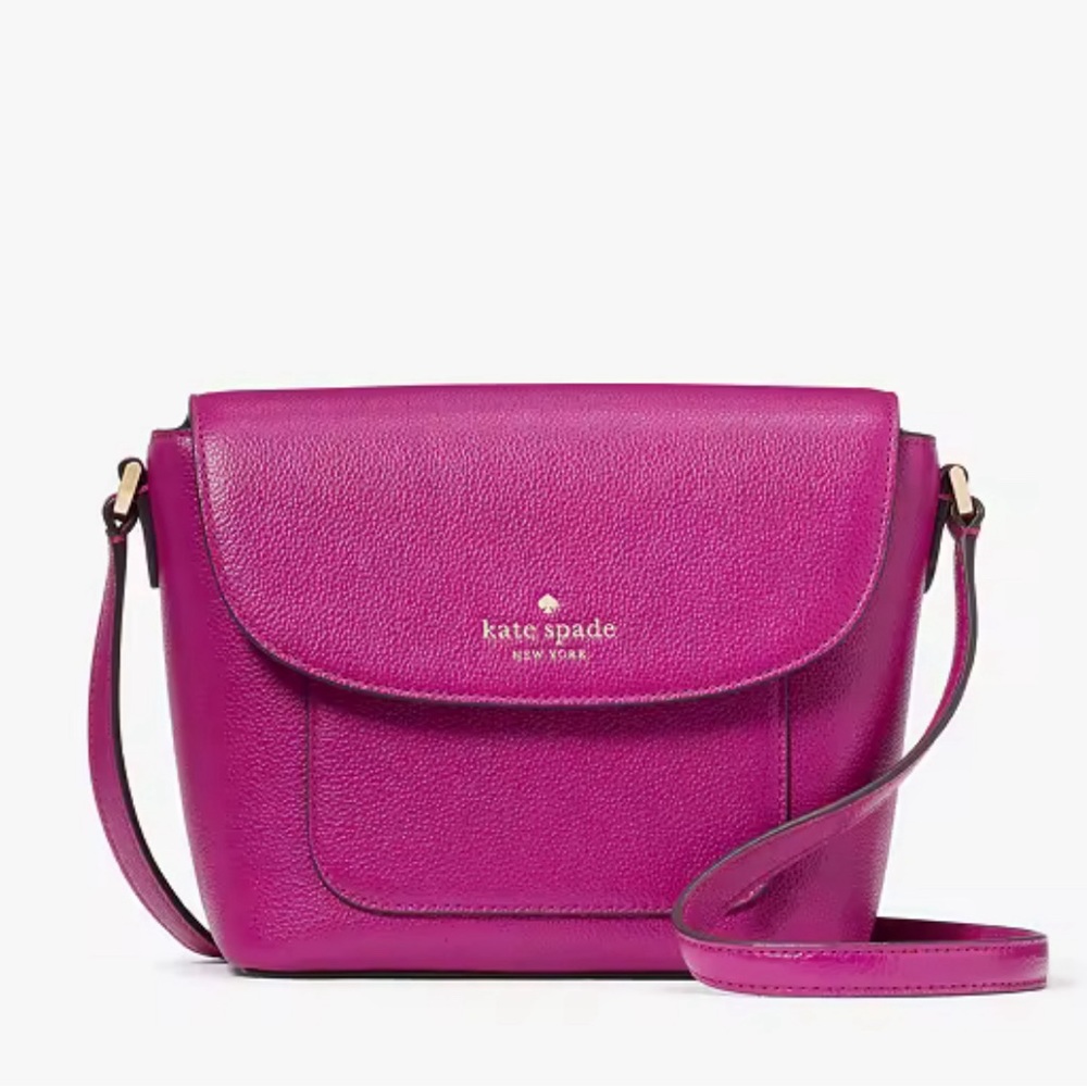 Kate Spade Elsie Pebbled Leather Crossbody Baja Rose - Picture 11 of 14